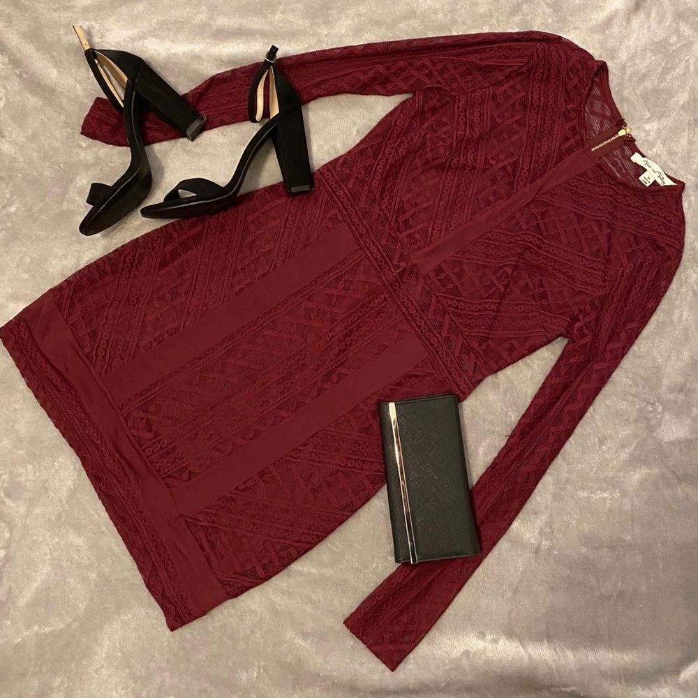 Maroon party dress
